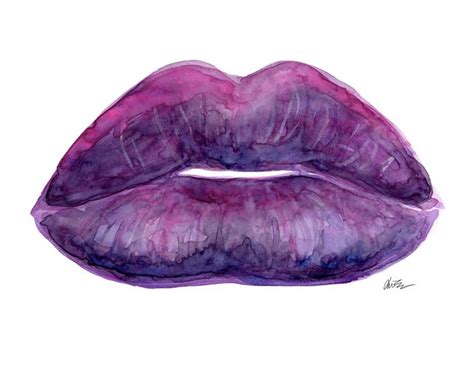 Purple Lips Lips Illustration Lip Art Purple Lips