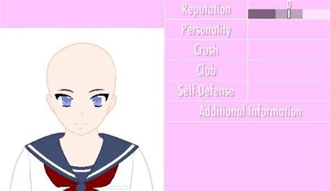 Detailed Oc Template Wiki Yandere Simulator Amino