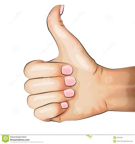Thumbs Up Stock Illustration Illustration Of Done Caucasian 5543760