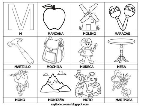 Spanish Word Cards For Kindergarten Palabras Con M Ma
