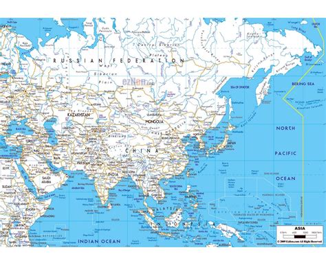 Asia Sea Map