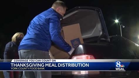 Each thanksgiving and christmas 100's of turkeys with all the trimmings are distributed to families in need. York County Food Bank hands out meals ahead of Thanksgiving