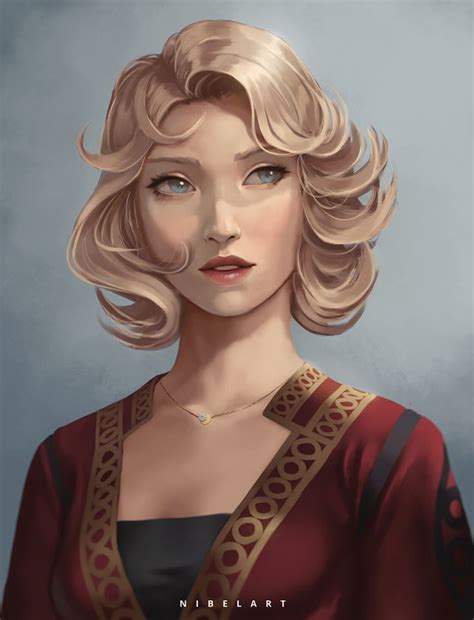 Female Npc Noble Character Concepts For Dnd Short Haired Blond Woman