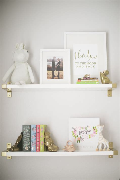 Harper's Floral Whimsy Nursery - Project Nursery | Nursery shelf decor, Nursery shelves, Nursery ...