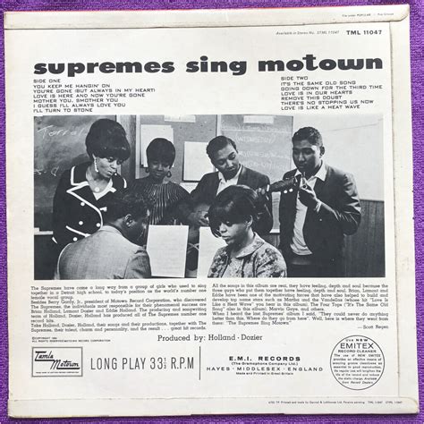 The Supremes Sing Motown By The Supremes Lp With Bigant Ref126470242