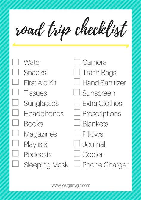 Ultimate Road Trip Checklist - kay buell | Road trip checklist, Road trip packing list, Road 