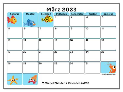 Kalender März 2023 Zum Ausdrucken “53ss” Michel Zbinden De