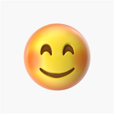 Emoji 10 Rosto Sorridente Com Olhos Sorridentes Modelo 3d Turbosquid