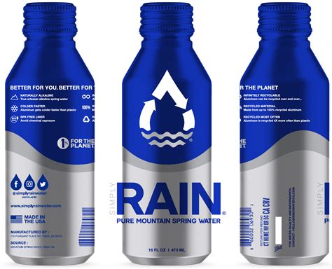 Rain Water Company Launches Mountain Spring Water In Recyclable Aluminum Bottles Bevnet Com