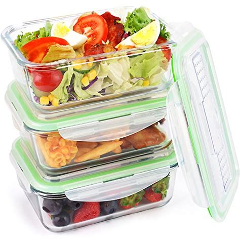 While you probably already have a set of plastic storage containers on hand, nowadays there are a lot of other ingenious products that take up less space in the fridge. Symbom Glass Food Storage Containers with Locking Lids ...