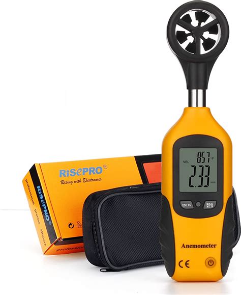 Anemometers Risepro® Digital Mini Lcd Wind Speed Gauge Air Flow Speed