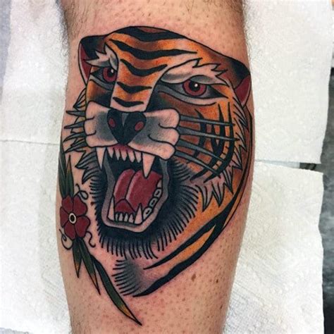 75 Traditional Tiger Tattoo Designs For Men Striped Ink
