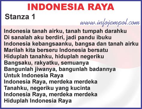 Teks Lagu Indonesia Raya Terbaru