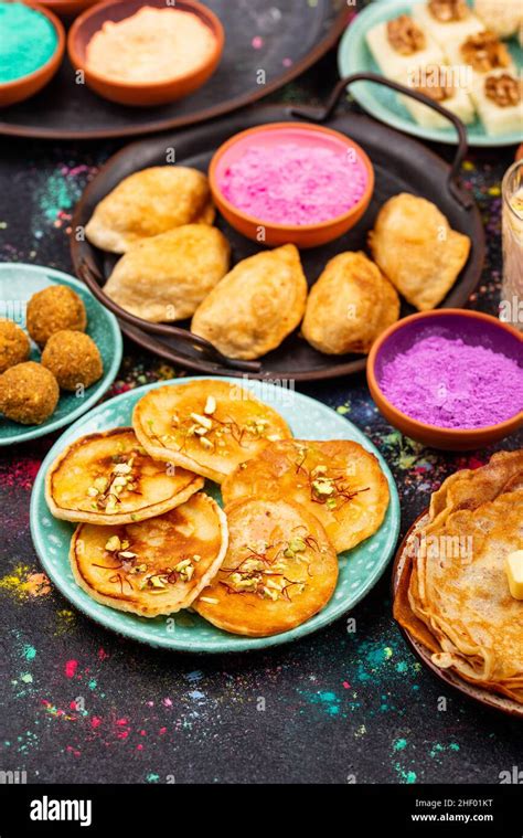 Traditional Indian Holi Festival Food Stock Photo Alamy