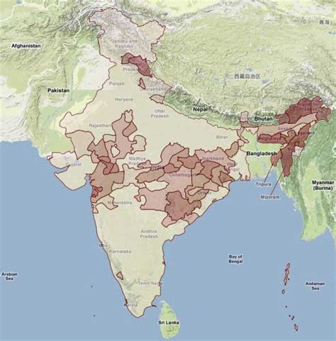 Map Of Indias Tribal Population In 1971 Tribal Cultural Heritage In