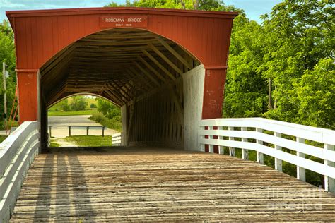 Looking Through The Roseman Covered Bridge Photograph By Adam Jewell