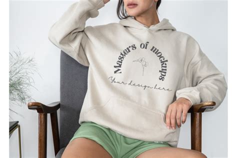 5 Beige Hoodie Mockup Designs E Gráficos