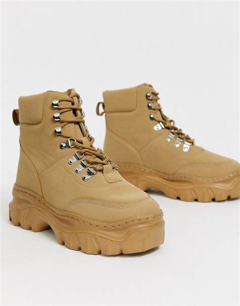 truffle collection wide fit chunky hiker boots asos boots fashion boots sneaker collection