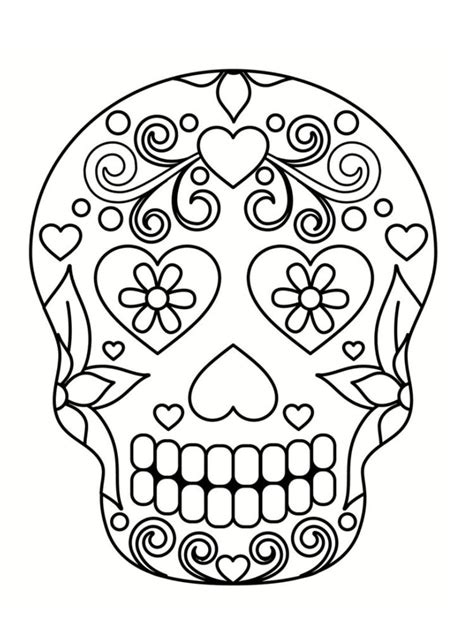 Coloriage T Te De Mort Mexicaine Dessins Imprimer