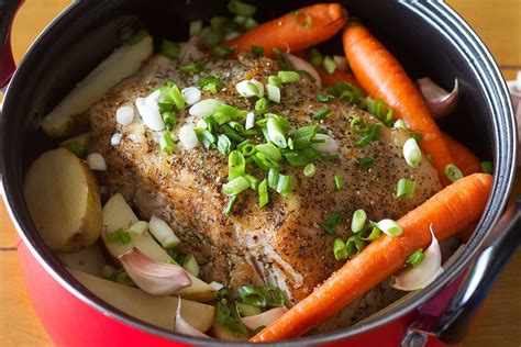 The pork roast is rubbed with basic seasonings and then it's roasted to perfection with potatoes. One-Pot Pork Roast Recipe with Garlic Carrot and Potatoes ...