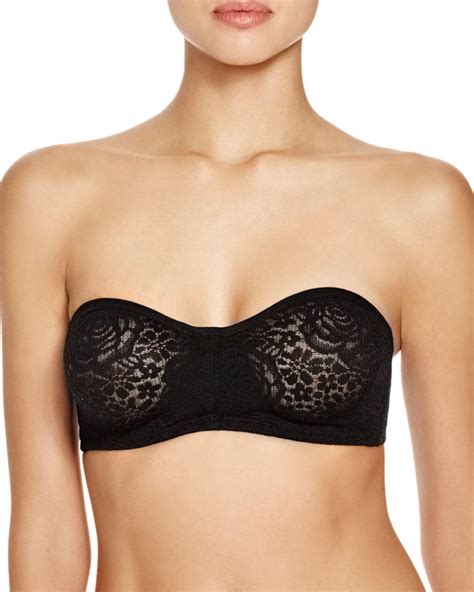 Lyst Wacoal Halo Strapless Lace Bra In Black Save 80