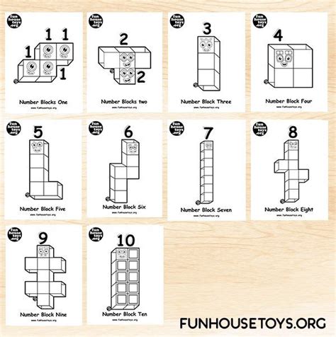 Fun House Toys Numberblocks Fun Printables For Kids Fun Printables