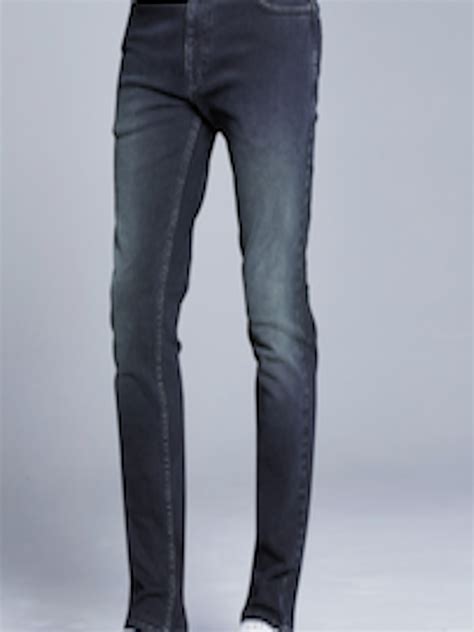 Buy Next Men Navy Blue Slim Fit Mid Rise Clean Look Stretchable Jeans
