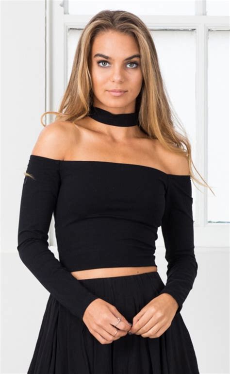 Showpo Addicted To You Crop Top In Black 10 M Long Sleeve In 2023 Crop Tops Online Shop