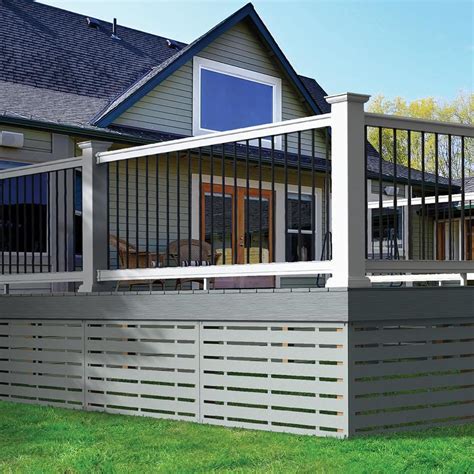 Home / vinyl railing / rail kits rail kits. Freedom (Assembled: 10-ft x 3-ft) Prescot White PVC Deck ...