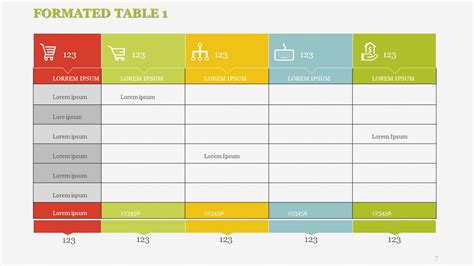 Creative Tables Pack 1 Powerpoint Creative Daddy