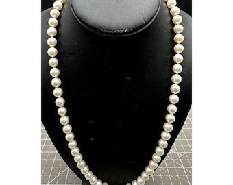 Vintage Majorica Pearl Necklace With Sterling Silver Clasp Made In Spain Double Strand Choker