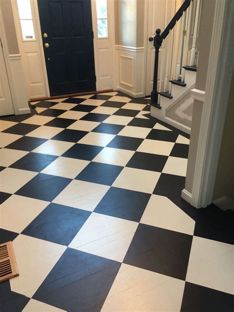 Black And White Checkered Floor Tile Flooring Ideas