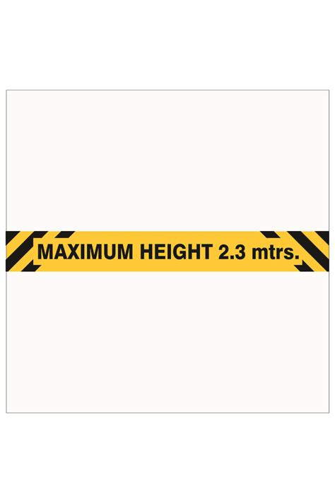 Maximum Height Overhead Sign Buy Now Safety Choice Australia