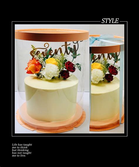5 Sets Tall Clear Round Cake Boxes 10 D By 125 Tall Clear Cake Box