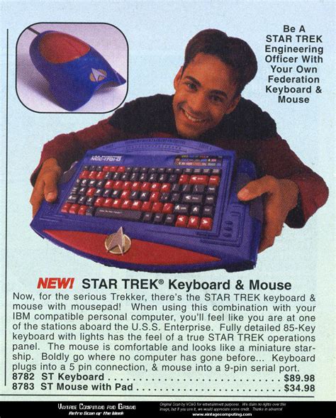 Vcandg Retro Scan Of The Week Star Trek Kb And Mouse