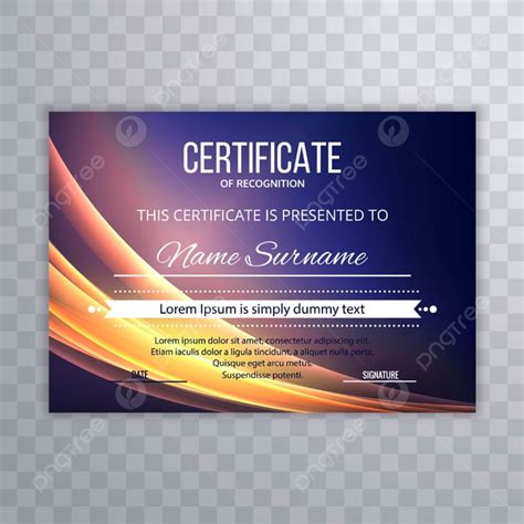 Gambar Sijil Template Sijil Premium Diploma Ilustrasi Gelombang