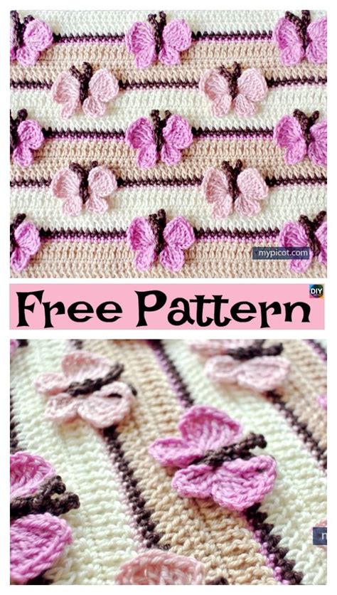 Baby Blanket Crochet Pattern Butterfly Stitch Crochet
