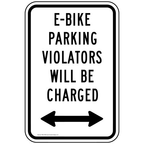 Vertical Sign Policies Regulations E Bike Parking