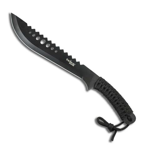 Stealth Survival Machete Large Black Bushcraft Knife Lightweight