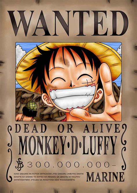 Strawhat Crew Wanted Posters Wanted Poster Of Monkey D Luffy Hd Wallpaper Pxfuel