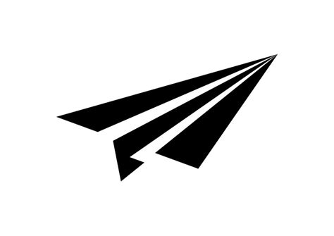 Simple Black Paper Plane Vector Icon