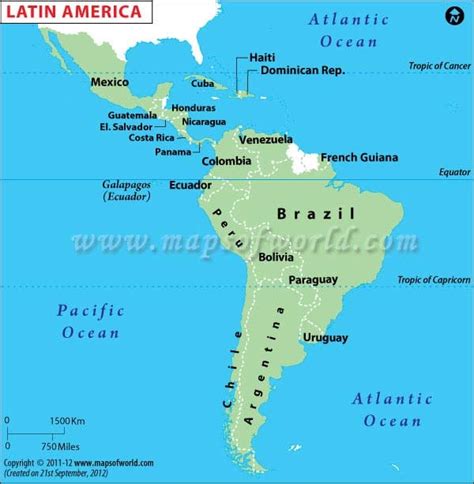 Latin America Map Map Of Latin American Countries