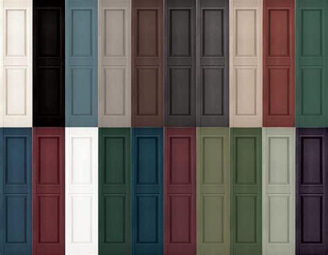 Vinyl exterior shutters are offered in multiple. New Pair Raised Panel Exterior Vinyl Shutters 31"-39 ...