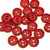 14mm red resin buttons with lipped border, 10 pack - The Button Shed