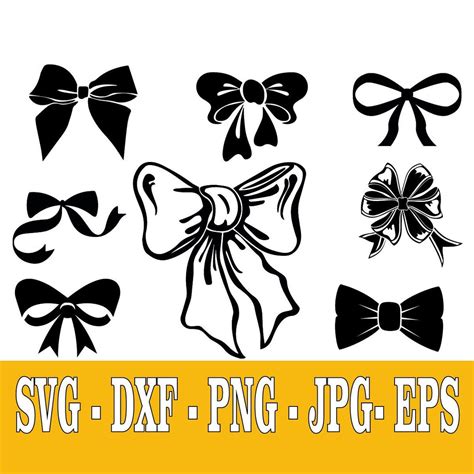 Bow Tie Svg Bow SVG File Bow Vectorbow Clipart Bow Svg Etsy UK