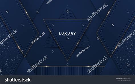 Abstract Royal Blue Luxury Background Golden Stock Vector Royalty Free