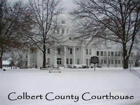 Courthouse Tuscumbia Alabama Colbert County Snow Pictures Tuscumbia