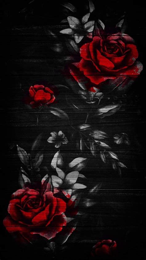 Gothic Black Roses Wallpaper
