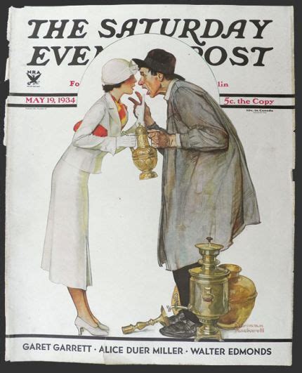 1934 Saturday Evening Post Cover ~ Norman Rockwell ~ Bargaining With