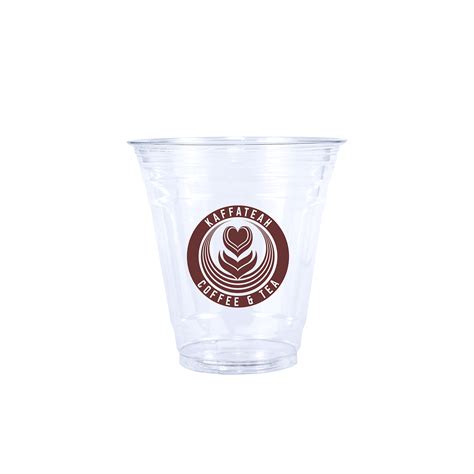 12 Oz Clear Plastic Cups Customized Disposable Cups Your Brand Cafe